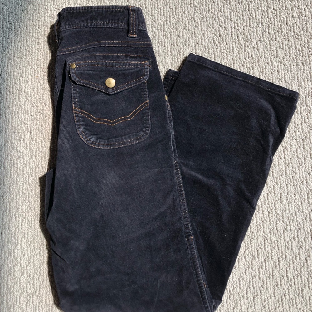 Black velour pants